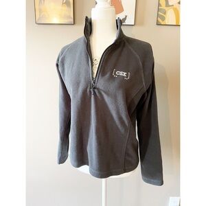 CSX Half Zip Fleece Gray Pullover Sweater